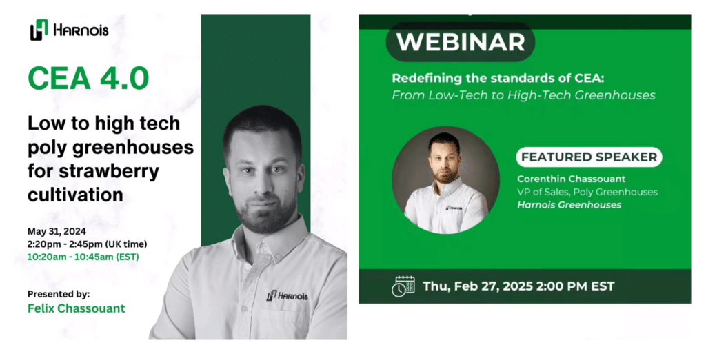 Speaker presenting at international webinars focused on the greenhouse and controlled environment agriculture industry